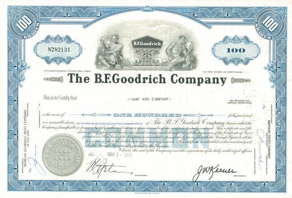 B. F. Goodrich Co. - Stock Certificate